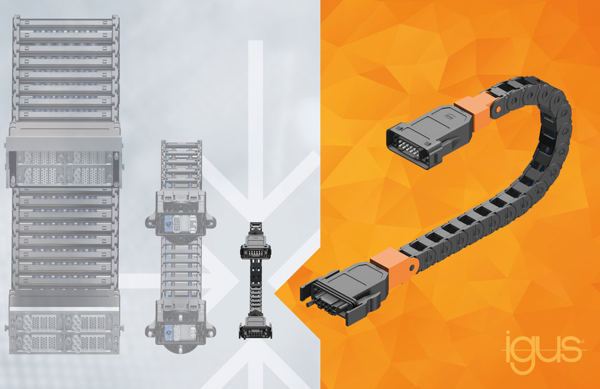 Conectadas en segundos: las cadenas portacables readychain® plug-in de igus reducen el tiempo de instalación en un 80% 